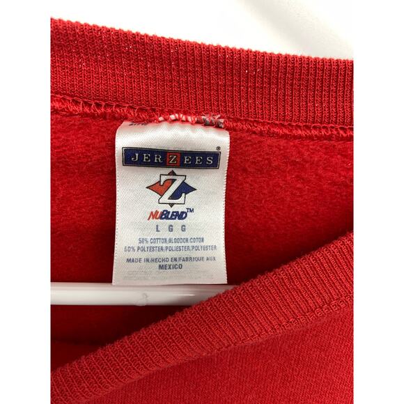 Jerzees Orange County NY Choppers Red Crewneck Sweatshirt Size L - Picture 3 of 6